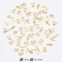 15 Sets 5 Colors Notes Symbol Alloy Cabochons&nbsp;DIY-OC0008-21