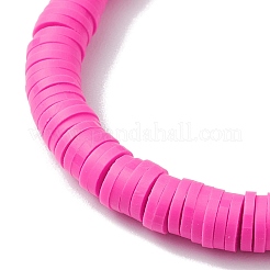 Handmade Polymer Clay Beaded Smiling Face Flower Stretch Bracelets&nbsp;BJEW-JB10209