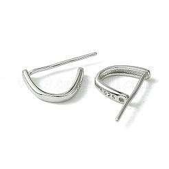 Anti-Tarnish 925 Sterling Silver Ice Pick Pinch Bails&nbsp;STER-L057-079B