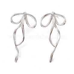 Bowknot Brass Stud Earrings&nbsp;EJEW-M245-10P