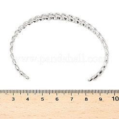 Croissant 304 Stainless Steel Cuff Bangles for Women&nbsp;LS-BJEW-S171-01C-P