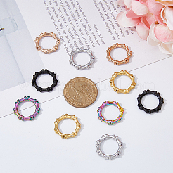 10Pcs 5 Colors 304 Stainless Steel Linking Rings&nbsp;STAS-DC0013-02