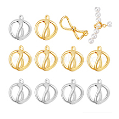 10Pcs 2 Colors Brass Tube Bails&nbsp;KK-PH0014-15