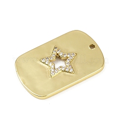 Brass Micro Pave Cubic Zirconia Pendants&nbsp;KK-M322-29G