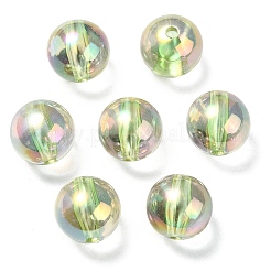 UV Plating Transparent Rainbow Iridescent Acrylic Beads&nbsp;OACR-F004-01D