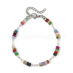 Natural & Synthetic Mixed Stone Beaded Bracelets&nbsp;BJEW-JB14429