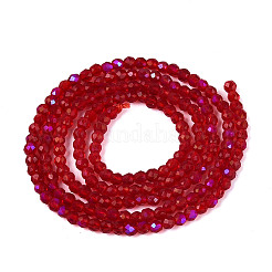 Electroplate Transparent Glass Beads Strands&nbsp;LS-EGLA-N028-01A-B01