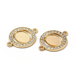 Alloy Cabochon Connector Settings with Crystal Rhinestone&nbsp;FIND-H039-03G