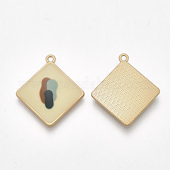 Smooth Surface Alloy Enamel Pendants&nbsp;PALLOY-T067-04D
