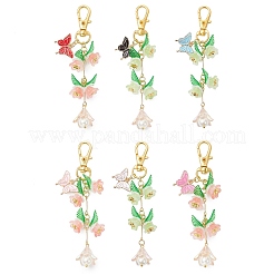 Acrylic Flower Pendants Decorations&nbsp;HJEW-JM04196