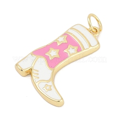 Brass Enamel Pendants&nbsp;KK-G522-50G-02A