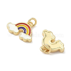 Brass Enamel Charms&nbsp;KK-P326-06G