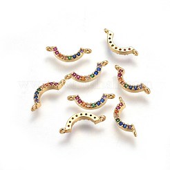 Brass Cubic Zirconia Links&nbsp;ZIRC-E162-13G