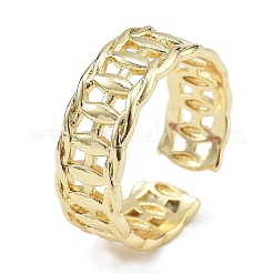 Rack Plating Brass Micro Pave Cubic Zirconia Cuff Finger Rings for Women&nbsp;RJEW-M028-52G