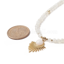 Natural White Moonstone Beaded Necklaces&nbsp;NJEW-JN04226-03