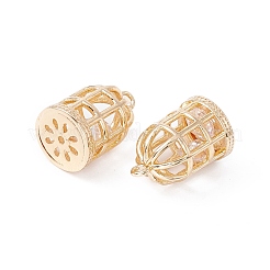 Brass Micro Pave Cubic Zirconia Pendants&nbsp;ZIRC-P100-01G