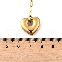 304 Stainless Steel Pave Colorful Cubic Zirconia Heart Pendant Necklaces for Women&nbsp;NJEW-S450-01G