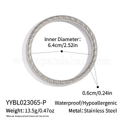 Vintage 304 Stainless Steel Plain Bangles for Women&nbsp;DV1538-2