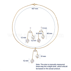 Pendant Necklaces and Ear Studs Jewelry Sets&nbsp;SJEW-JS01064-03