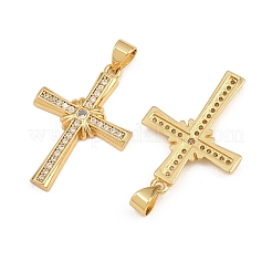 Brass Micro Pave Cubic Zirconia Pendants&nbsp;CU-CBADC6C-11G-04