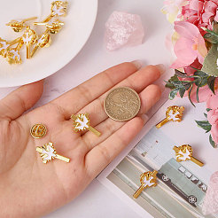15Pcs Cross with Peace Dove Enamel Pins&nbsp;JEWB-CA0001-55