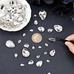 6 Style Pointed Back Glass Rhinestone Cabochons&nbsp;RGLA-FG0001-20