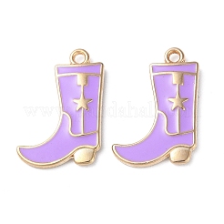 Rack Plating Alloy Enamel Pendants&nbsp;ENAM-G225-01G