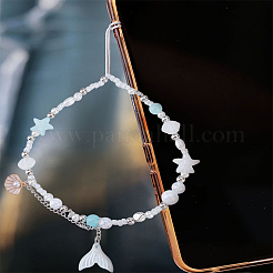 1Pc Ocean Style Alloy & PVC Mobile Straps&nbsp;AJEW-LP0005-12