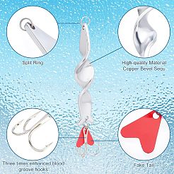 8Pcs 8 Style 201 Stainless Steel Fishing Crankbaits&nbsp;FIND-FH0003-68