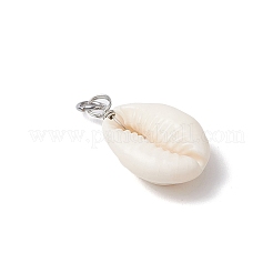 Natural Cowrie Shell Pendants&nbsp;PALLOY-JF03711-03