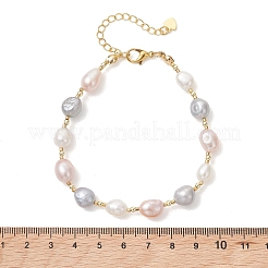 Natural Cultured Freshwater Pearl Beaded Bracelets for Women&nbsp;BJEW-JB13533
