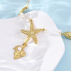 Starfish 304 Stainless Steel Pendant Necklaces&nbsp;NJEW-L465-01G