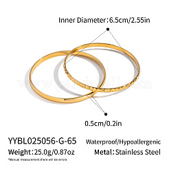 2Pcs 2 Styles Classic 304 Stainless Steel Bnagles Set for Women&nbsp;DB9635-2