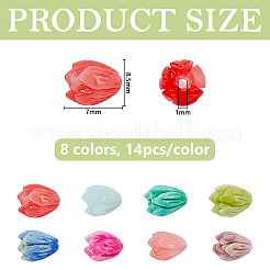 112Pcs 8 Colors Synthetic Coral Beads&nbsp;CORA-DC0001-01