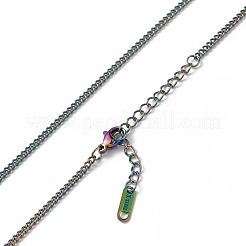 Ion Plating(IP) 304 Stainless Steel Curb Chain Necklace for Men Women&nbsp;NJEW-K245-015E