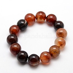 Natural Agate Round Beaded Stretchy Bracelets&nbsp;BJEW-G428-10mm-08