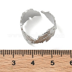 304 Stainless Steel Cuff Open Rings for Women&nbsp;RJEW-L341-02E-P