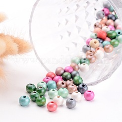 Round Natural Wood Beads&nbsp;X-WOOD-Q017-8mm-M-WH