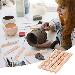 5Pcs 5 Style Wooden Rolling Pin&nbsp;DIY-GF0004-95