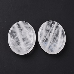 Oval Natural Quartz Crystal Thumb Worry Stone for Anxiety Therapy&nbsp;G-P486-03C
