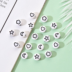 Opaque White Acrylic Beads&nbsp;SACR-YW0001-21B