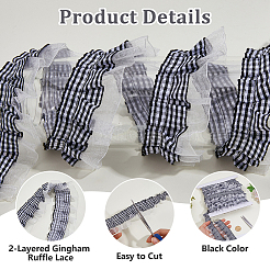 10 Yards Polyester Lace Ribbons&nbsp;SRIB-OC0001-13D