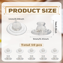 10Pcs Silicone Ear Nuts&nbsp;FIND-LP0005-63S