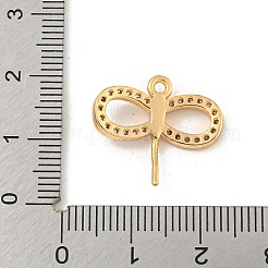 Brass Micro Pave Clear Cubic Zirconia Pendants&nbsp;KK-Z057-03G