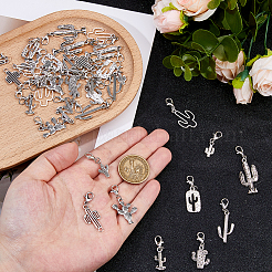 40Pcs 10 Style Alloy Pendant Decorations&nbsp;HJEW-FH00190