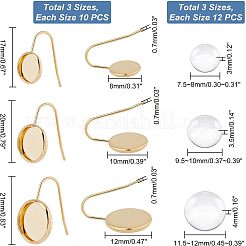 DIY Flat Round Dangle Earring Making Kits&nbsp;STAS-UN0034-77