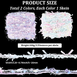 2 Rolls 2 Styles Wool Fiber Cord&nbsp;OCOR-CY0002-50A