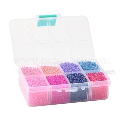 FGB 200G 8 Colors 12/0 Grade A Round Glass Seed Beads&nbsp;SEED-JP0010-05-2mm