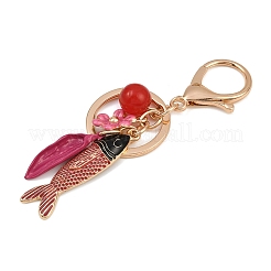 Alloy Enamel Fish Pendant Keychains&nbsp;KEYC-Z007-01G