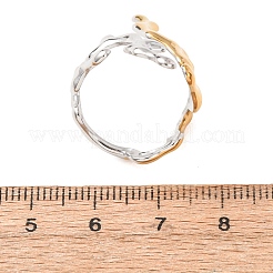304 Stainless Steel Cuff Open Rings for Women&nbsp;SA-CBABC9E-05G-GP